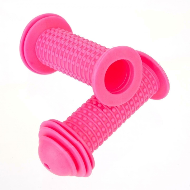 Pink 90mm Bicycle Mushroom Style Knobbly Kid’s Bike Handlebar Grips