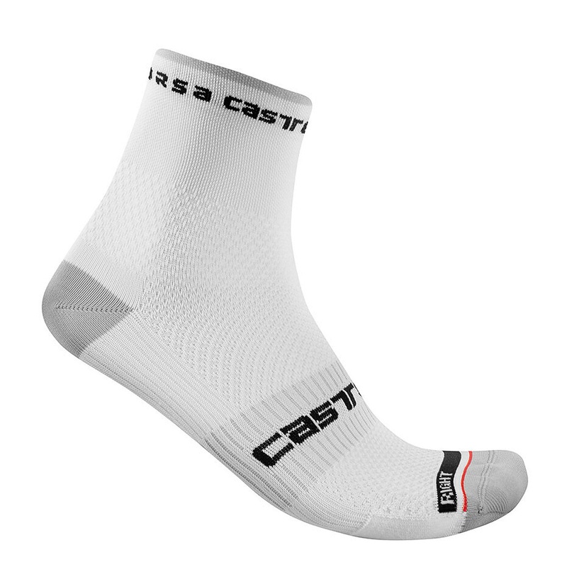 Calze Castelli Rosso Corsa Pro 9 – Bianco