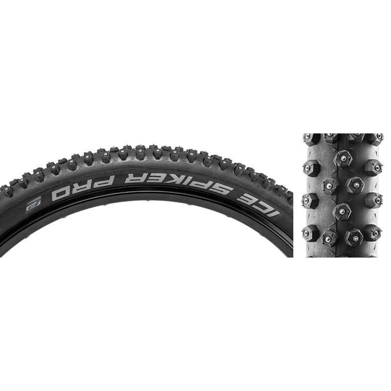 Schwalbe Ice Spiker Pro Tire – 29 x 2.25 Clincher Wire BLK Performance RaceGuard Winter 402 Studs