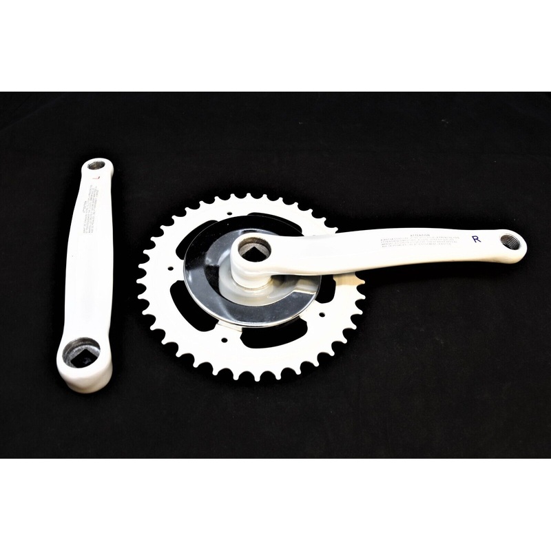 38 Teeth 170mm 1/8 3/32 Cotterless Chainwheel & Crank Set White For Nexus Etc