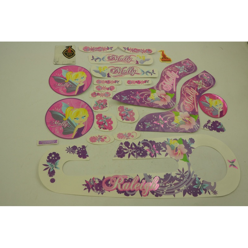 14 RALEIGH MOLLY DECAL TRANSFER SET,STICKER PACK SUIT GIRLIE BIKES WTFRM14P