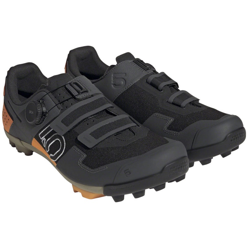 Five Ten Kestrel BOA Mountain Clipless Shoes – Mens Core BLK/Ftwr White/Impact Orange 11.5