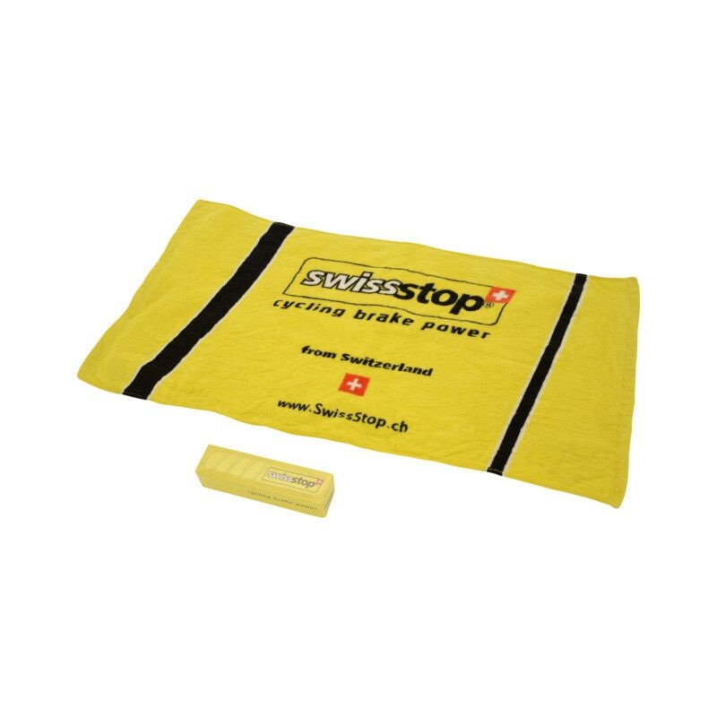 SwissStop Towel|SwissStop Merchandising – Compressed Towel with SwissStop logo