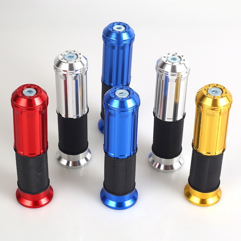 CNC Aluminum Motorcycle Handle Grips  Non-Slip Bike Handlebar Cover for Cruiser/Scooter/ATV