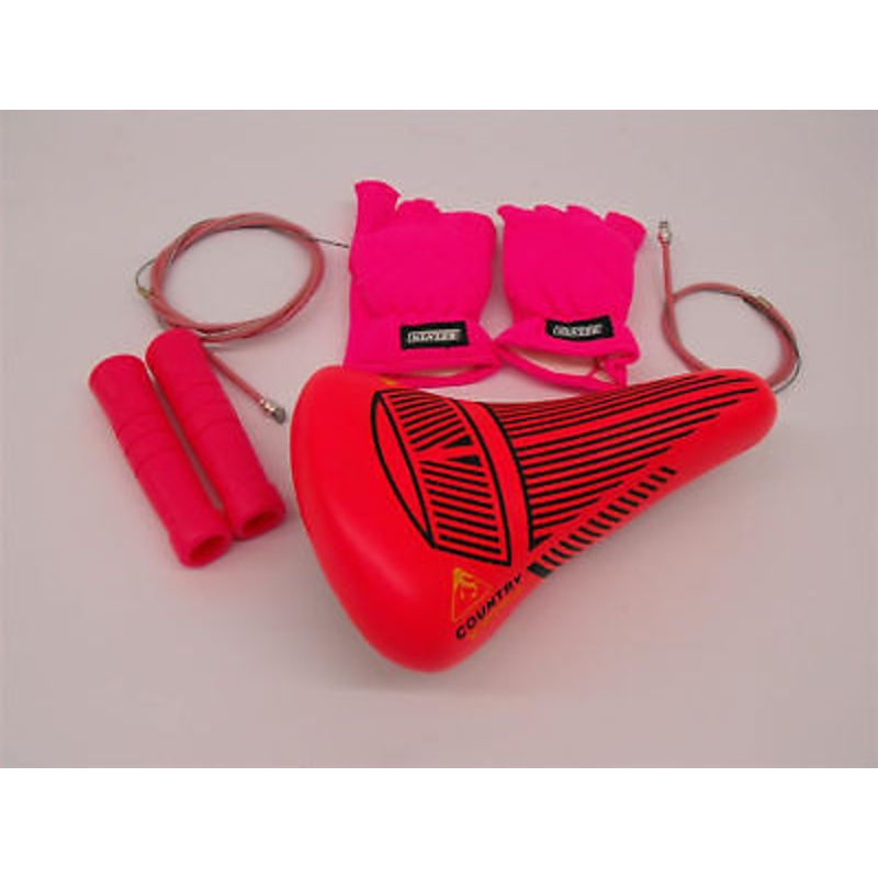 FIXIE-MTB PINK SADDLE,CABLES,GLOVES,GRIPS SET REDUCED