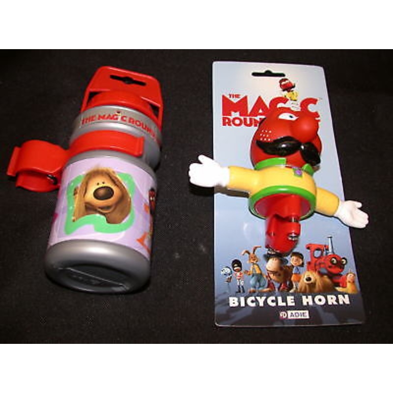 MAGIC ROUNDABOUT CHILDRENS BIKE HORN & WATER BOTTLE SET REDUCED BARGAIN