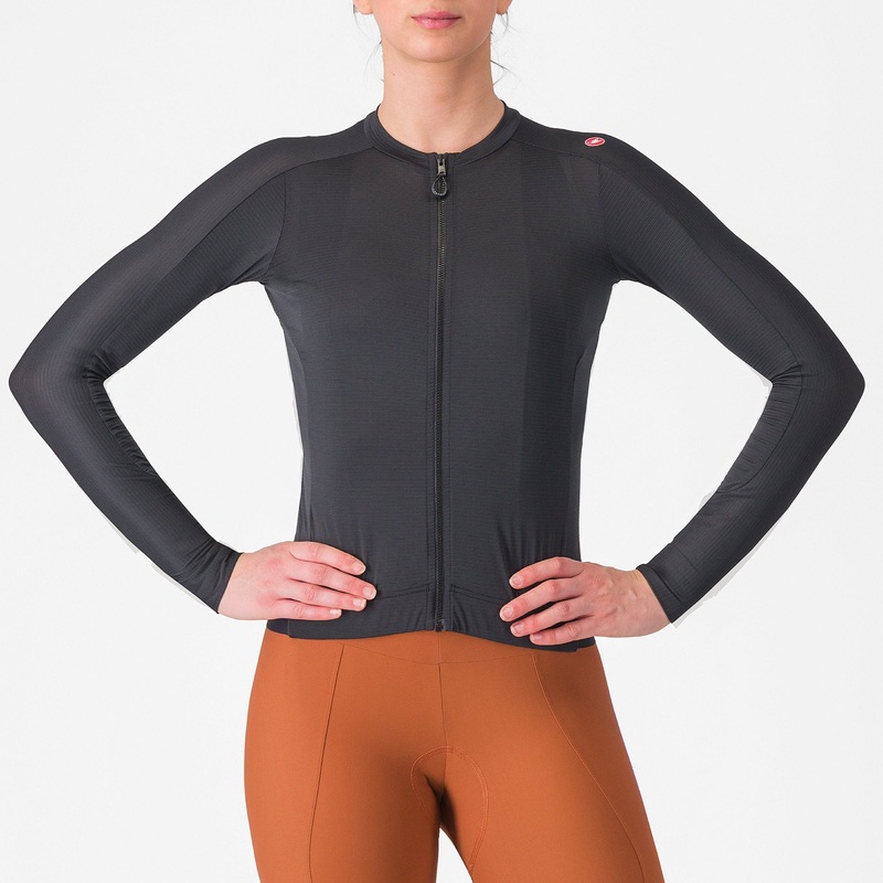Maglia donna maniche lunghe Castelli Espresso – Nero