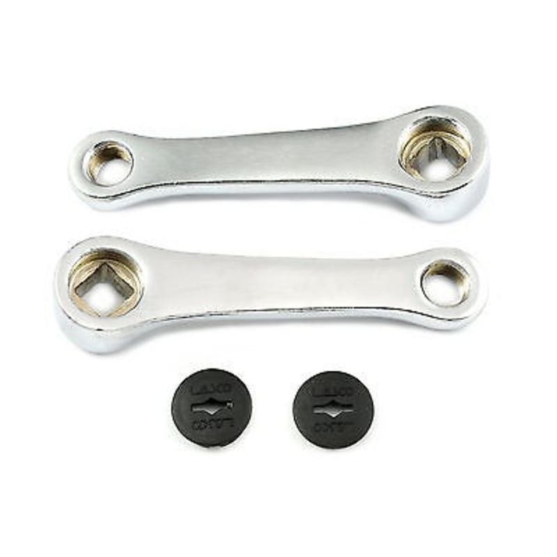 PAIR 4.5 UNI CYCLE CRANK ARMS 114mm CHROME STEEL SKIDDER, GO-KART UNICYCLE ETC