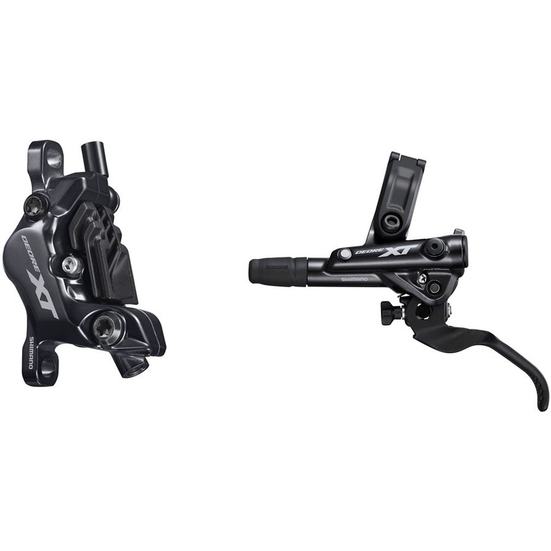 Shimano Deore XT BL-M8100/BR-M8120 Disc Brake Lever – Front Hydraulic Post Mount 4-Piston Finned Pads I-SPEC EV Clamp Band BLK