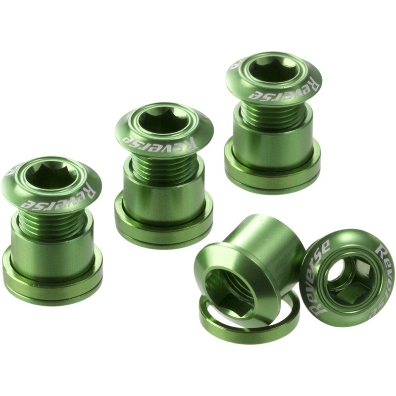 Reverse Chainring Bolt Set 8pc – Green