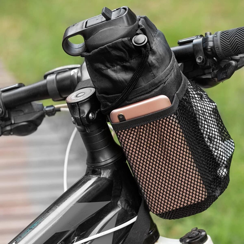 Insulated Bike Water Bottle Holder with Phone Storage