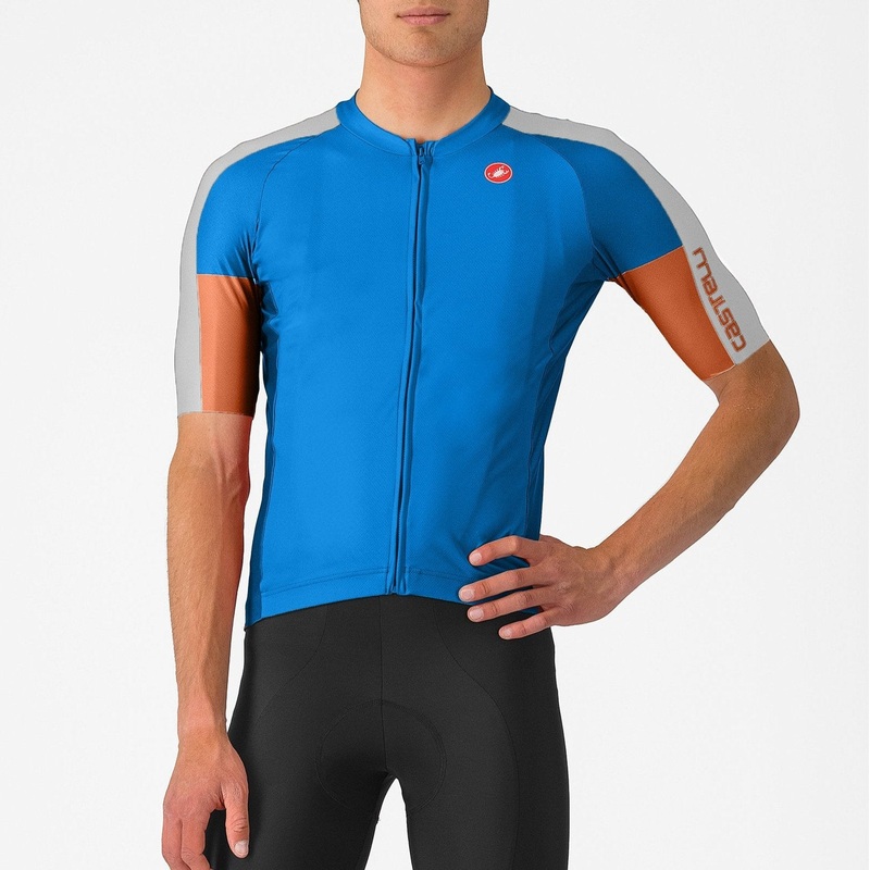 Maglia Castelli Entrata 6 – Azzurro arancio