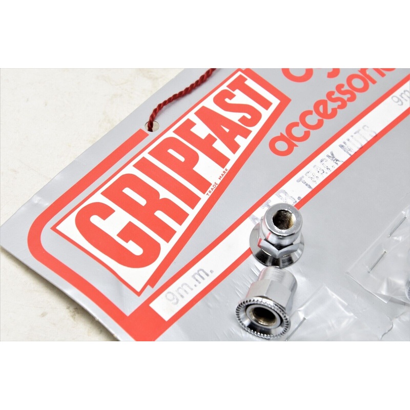 Pair Gripfast M9 Chrome Front Wheel ATB Track Nuts Integrated Washer Shimano Hub