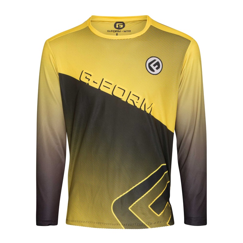 G-Form Men’s LS Podium Jersey Yellow/Black XL
