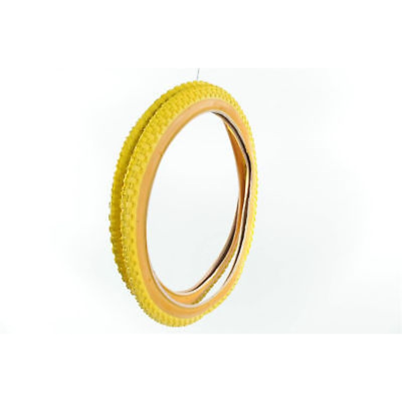 PAIR 20 x1.75 YELLOW AMBERWALL COMP III BMX TYRES RALEIGH BURNER OLD SCHOOL