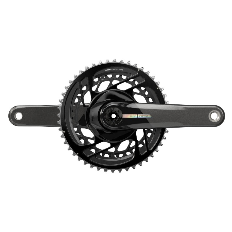 SRAM Force Crankset – 175mm 2x 12-Speed 46/33t Direct Mount DUB Spindle Interface Iridescent Gray D2