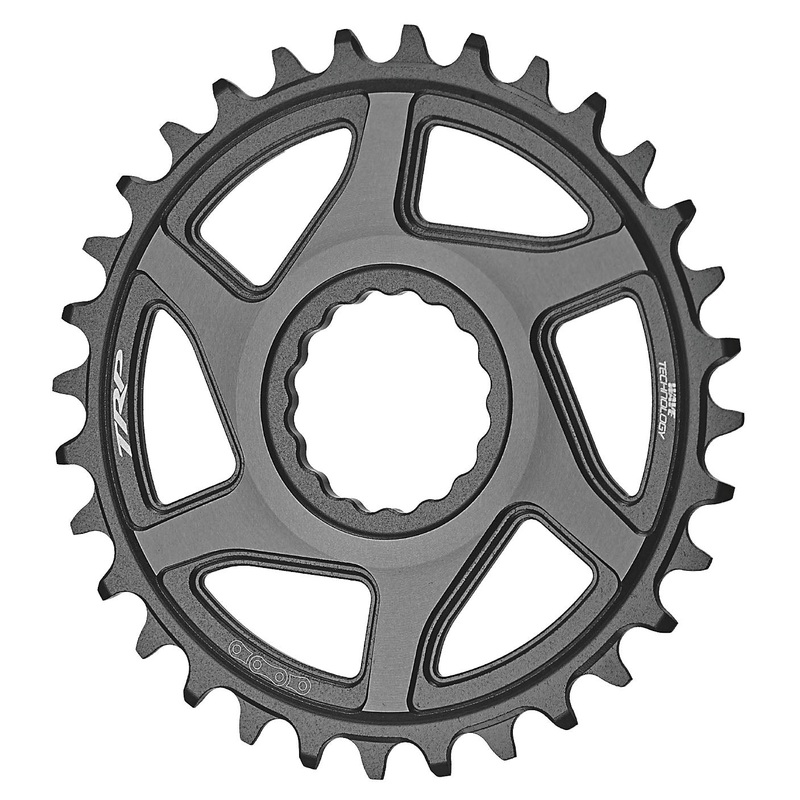 TRP CR-M9050 Boost Direct Mount Chainring – 32t 12-Speed CINCH Mount 3mm Offset 7075-T6 Aluminum Sandblasted BLK/Space Gray