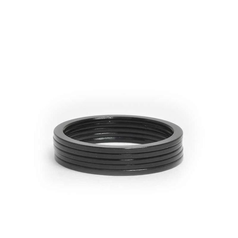 Wheels Manufacturing Aluminum Headset Spacer – 1-1/8 1.5mm Black 5-pack