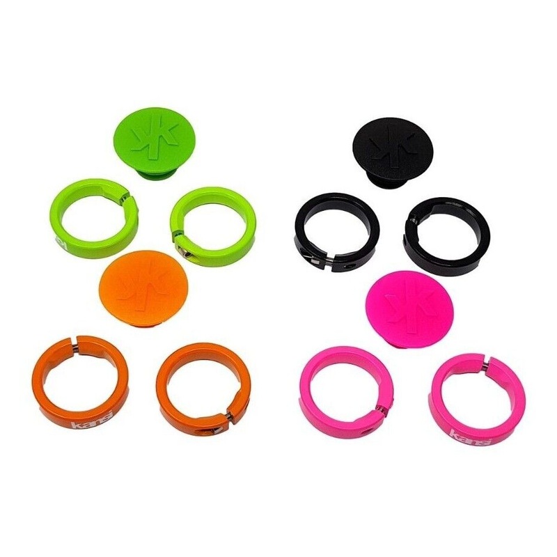 Kansi Folding Bike Handlebar Grip Lockrings Choose Orange / Pink / Black / Green