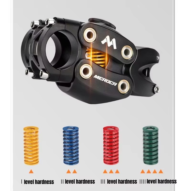 Meroca MTB Bike Stem Aluminum Alloy Suspension Bicycle Handlebar Stem off Road Gravel Road Bike Shock Absorbing Riser Stem