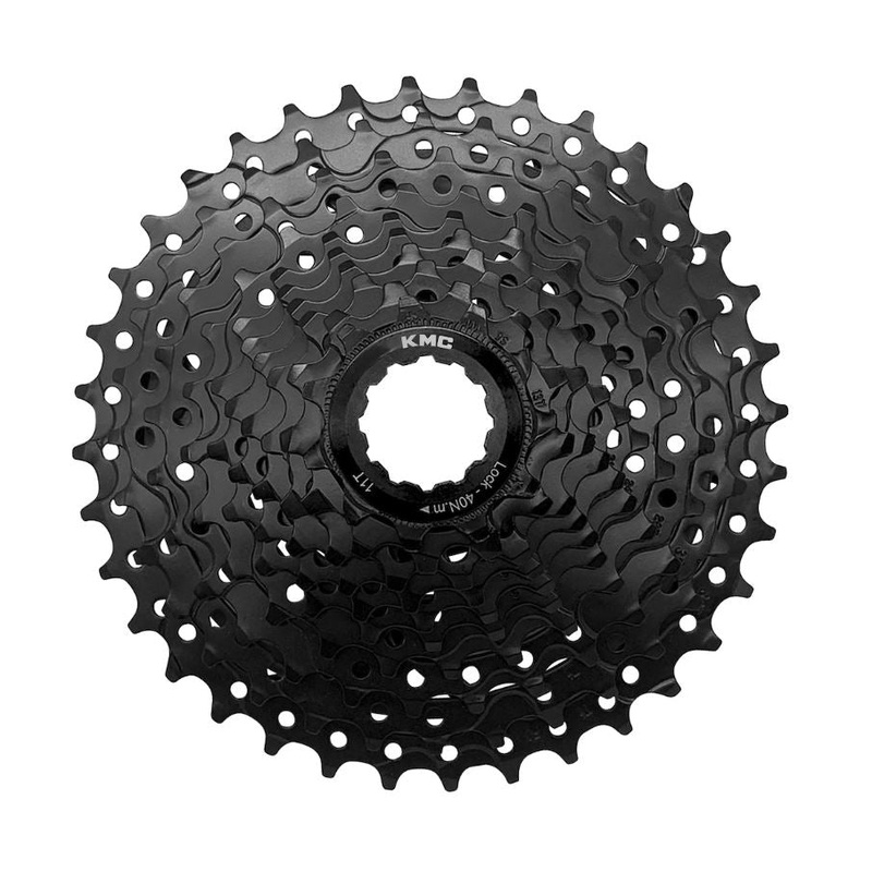 KMC – 10sp REACT Cassettes|KMC REACT HG CASSETTE 10-SPEED 11-36T HIGH TENSILE STEEL, BLACK|KMC REACT HG CASSETTE 10-SPEED 11-42T HIGH TENSILE STEEL, BLACK|KMC CASSETTE SPROCKET KIT 10 SPEED, INCLUDES LOCKRING 11T, 13T E-TYPE (11-42T CASSETTE)|KMC CASSETTE
