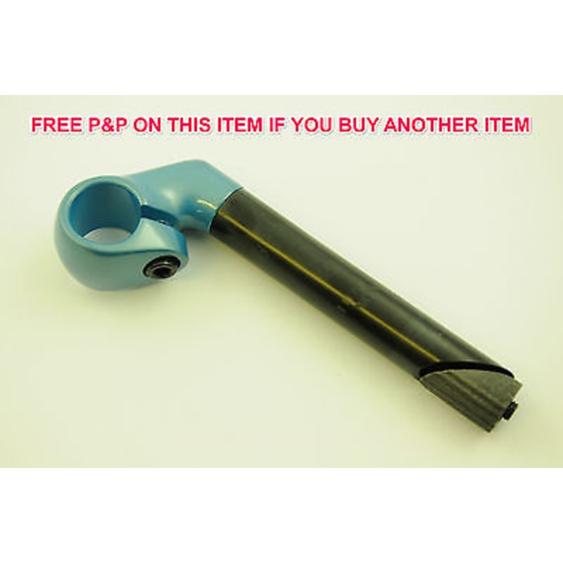 ADULT-CHILDS BIKE CLOSE UP HANDLEBAR STEM 22.2mm SHORT REACH SMART BLUE TOP