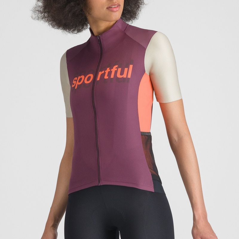 Maglia donna Sportful Supergiara Logo – Bordeaux