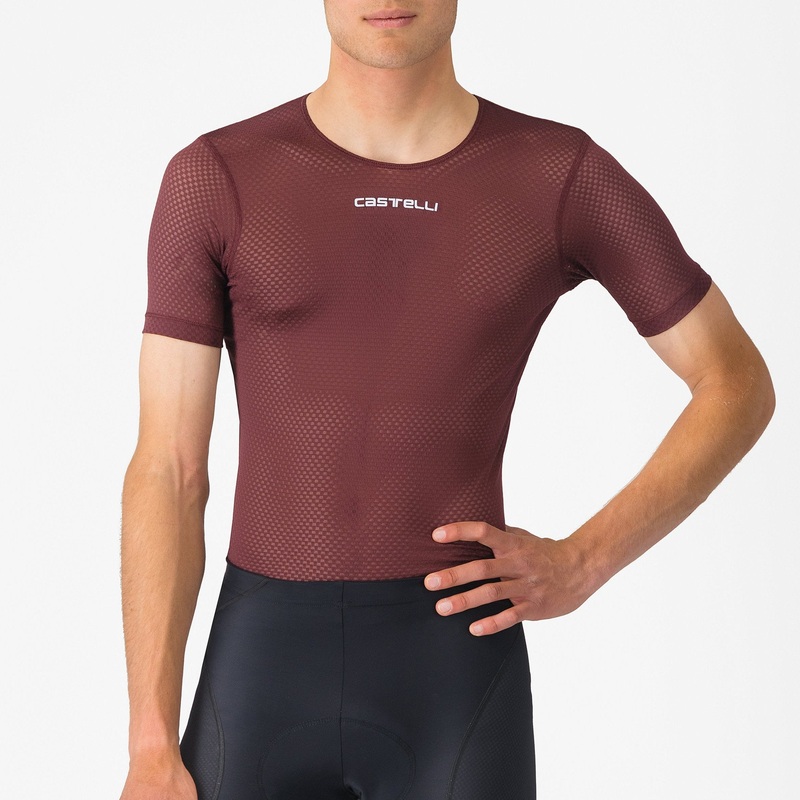 Maglia intima Castelli Pro Mesh 2.0 – Bordeaux scuro