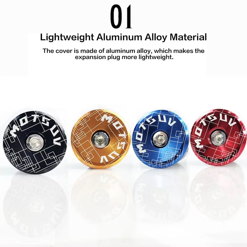 Motsuv Bike Handlebar Grips Anti-Slip Firm MTB Bar End Plugs Lightweight Bicycle Grip End Plugs for MTB BMX Dh Fr Balance Car