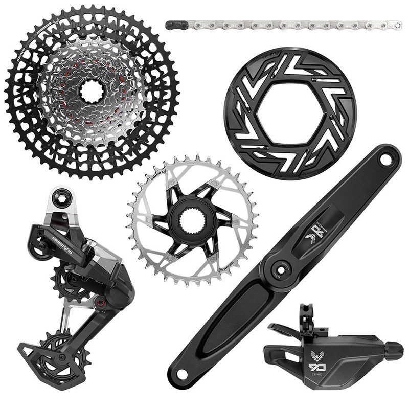 SRAM Eagle 90 Ebike Groupset –  160mm Bosch 36T Clip-on Guard Chain XS-1275 10-52t Single Click Shifter Rear Derailleur