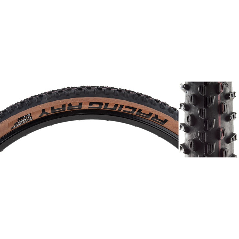 Schwalbe Racing Ray Tire – 29 x 2.25 Tubeless Folding BLK/Transparent Evolution Super Race Addix Speed