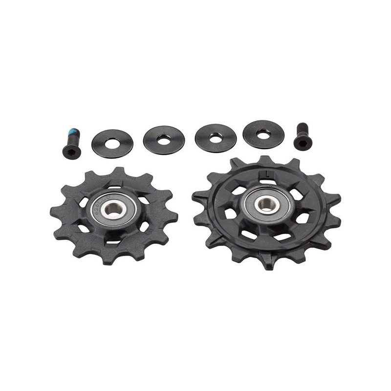 SRAM GX Eagle Pulley Kit|SRAM Rear Derailleur Pulley Kit GX Eagle / Apex Eagle – (Includes 12 Tooth Upper and 14 Tooth Lower Pulley, 12.5mm and 14mm Pulley Bolts)