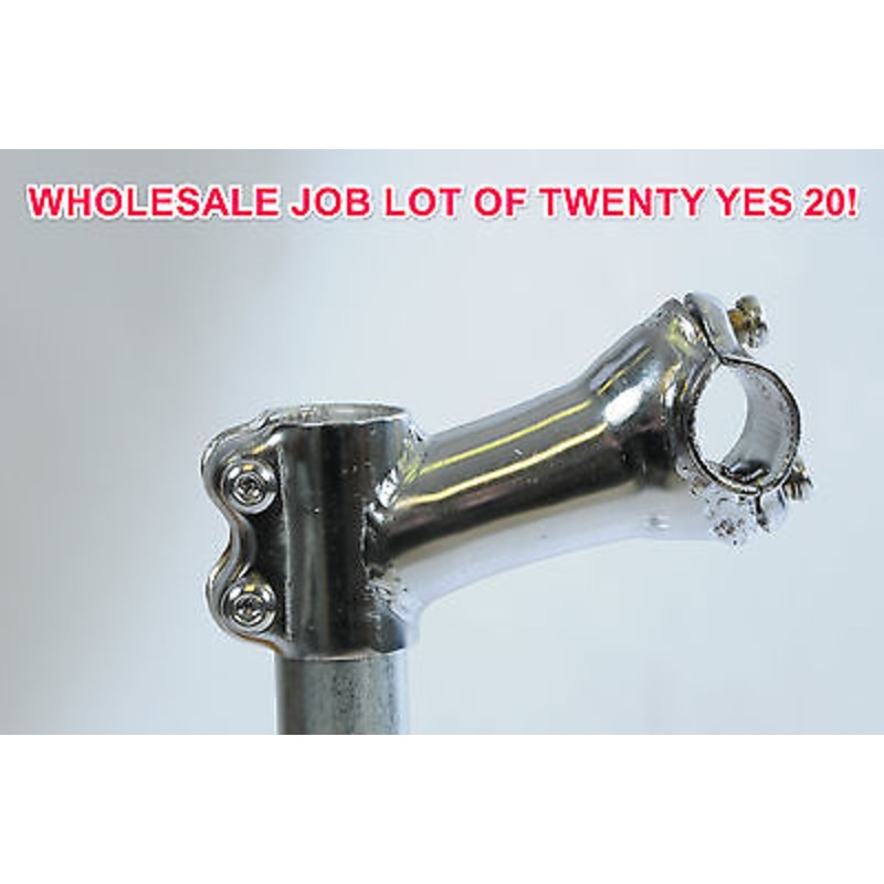 WHOLESALE JOB LOT 20x A-HEAD CHROME 28.6mm AHEAD MTB STEMS 90mm REACH 25.4mm