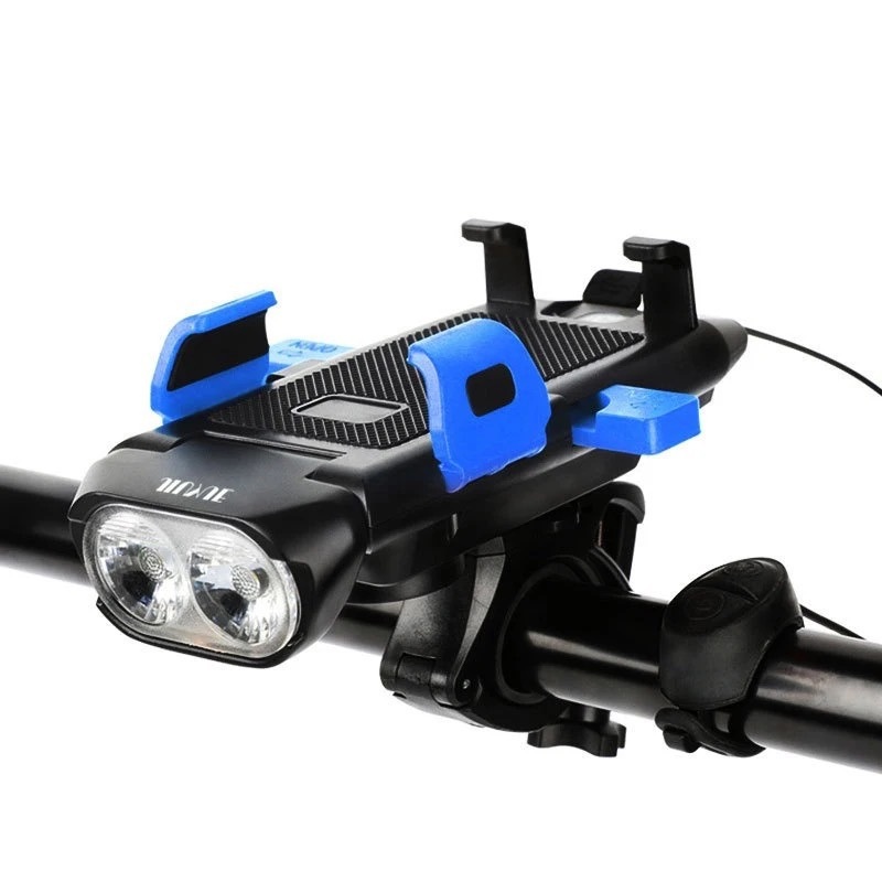 Bicycle Front Light with Horn Bicycle Horn New Arriver USB Rechargeable Waterproof Bike Accessories Mobile Phone Holder
