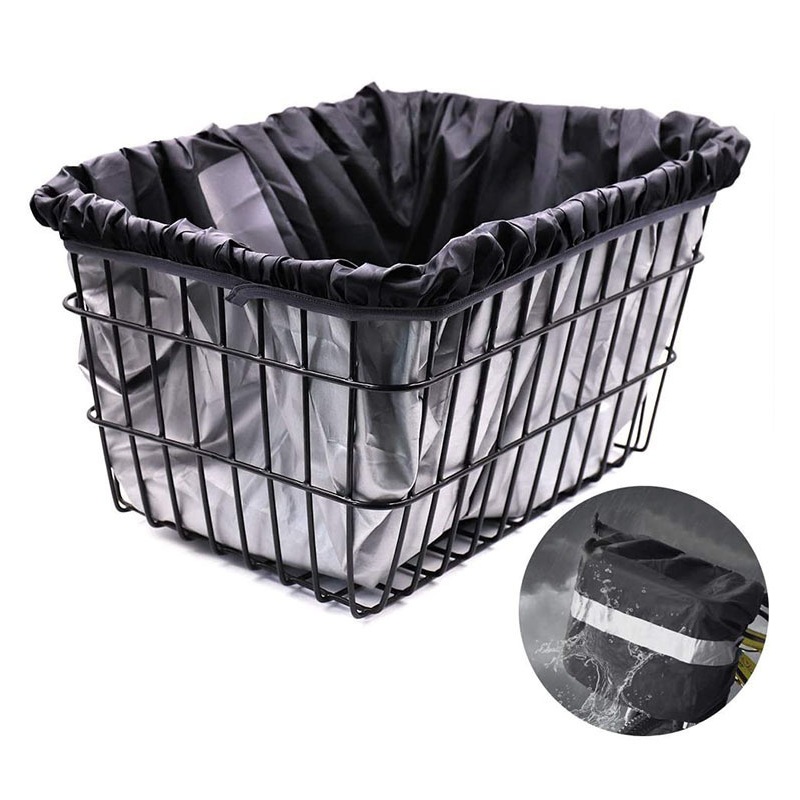 Heavy-Duty Bike Basket for Snow and Ice with Pouch