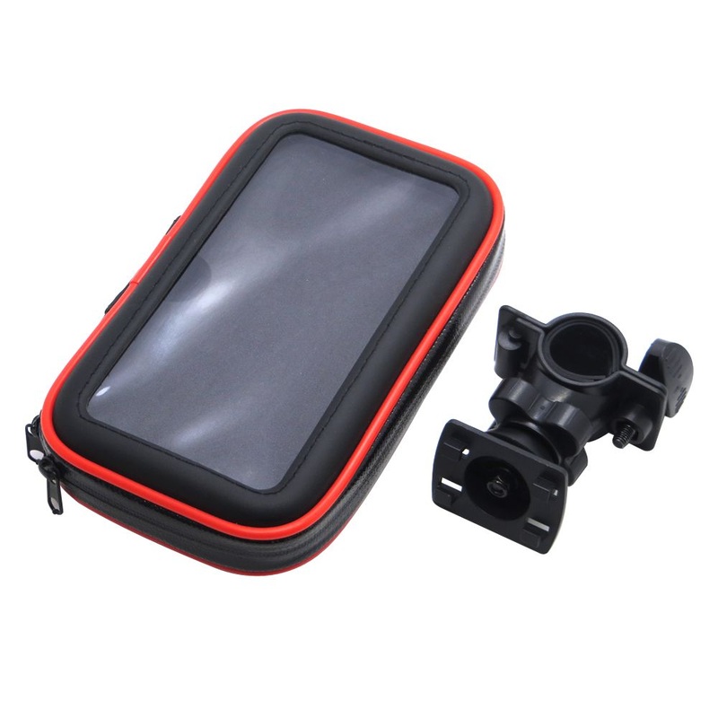 Colorful 4 Size Zipper Motorcycle Bike Handlebar Holder Mount Bag / Bicycle Waterproof Phone Bag Case / Bike Mount Case for Smart Mobile Cell Phone.