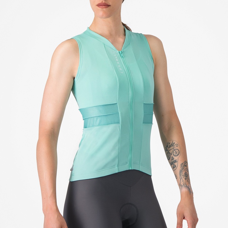 Maglia donna senza maniche Castelli Anima 4 – Azzurro