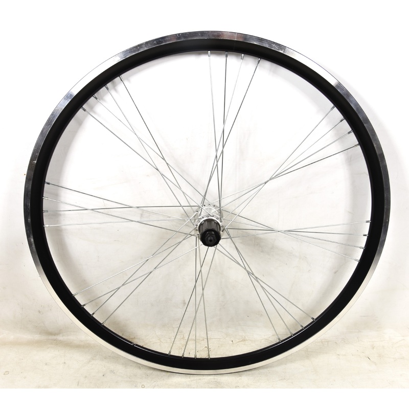 REAR 700c 28(622 x 19c)HYBRID WHEEL 8-9 CASSETTE BLACK DEEP SECTION 8×4 RIM