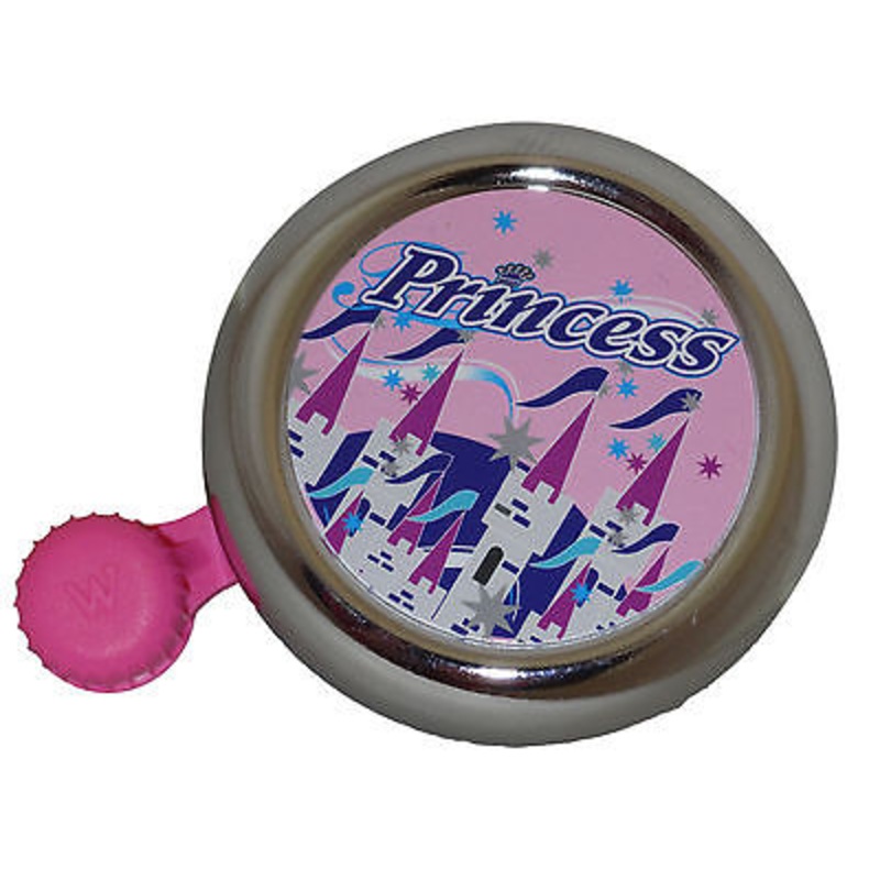 PRINCESS GIRLIE BIKE BELL KIDS CYCLE BIKE QUALITY RINGING BELL PINK PURPLE TOP
