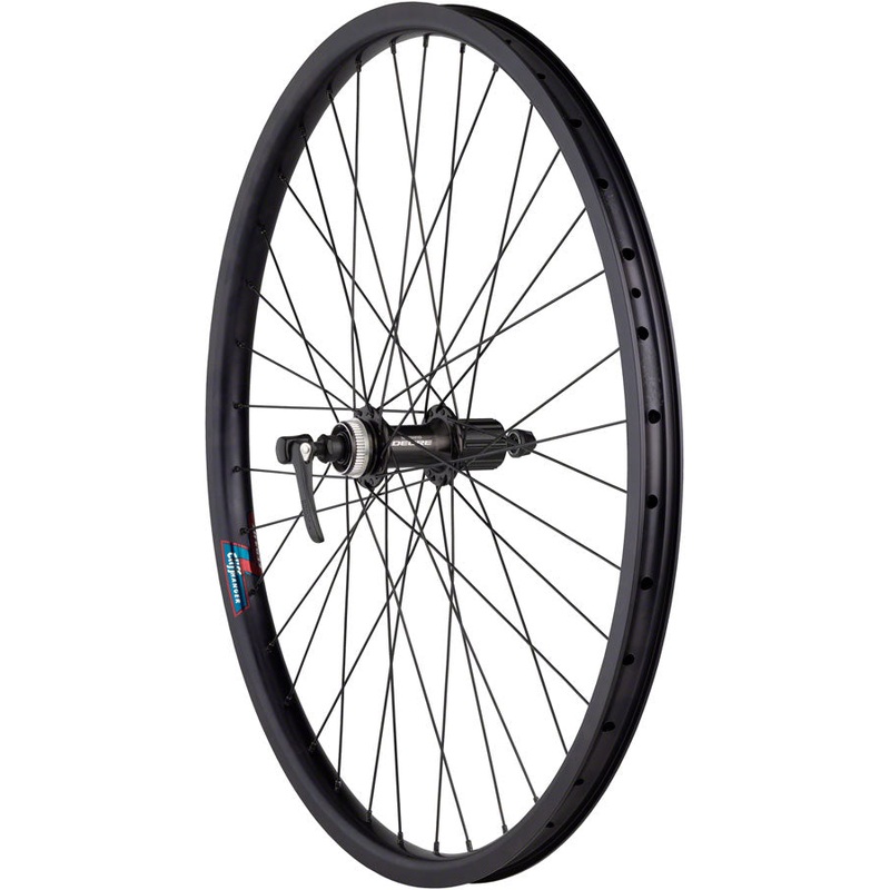 Quality Wheels Value HD Series Disc Rear Wheel – 26 QR x 135mm Center-Lock HG 10 BLK