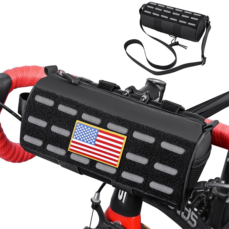Waterproof Bike Handlebar Bicycle Storage Bag with Large Reflective Area