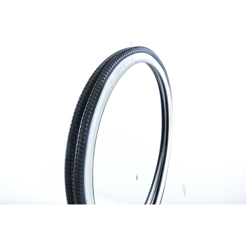 PAIR 24 x1 3-8 (37-540) VINTAGE JUNIOR RACING ROAD BIKE TYRES WHITEWALL IMPAC