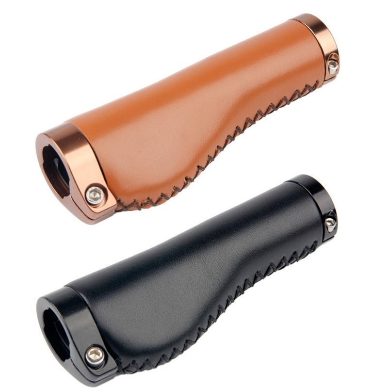 Bicycle Handlebar Cover Pair Mountain Road Bike PU Leather Anti-Slip Grip Wyz20329