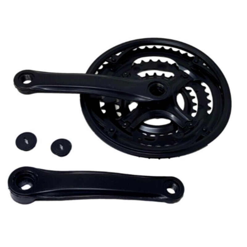 Black Steel Bicycle 28/38/48 Teeth 170mm Bike Triple Chain Set Chain Wheel