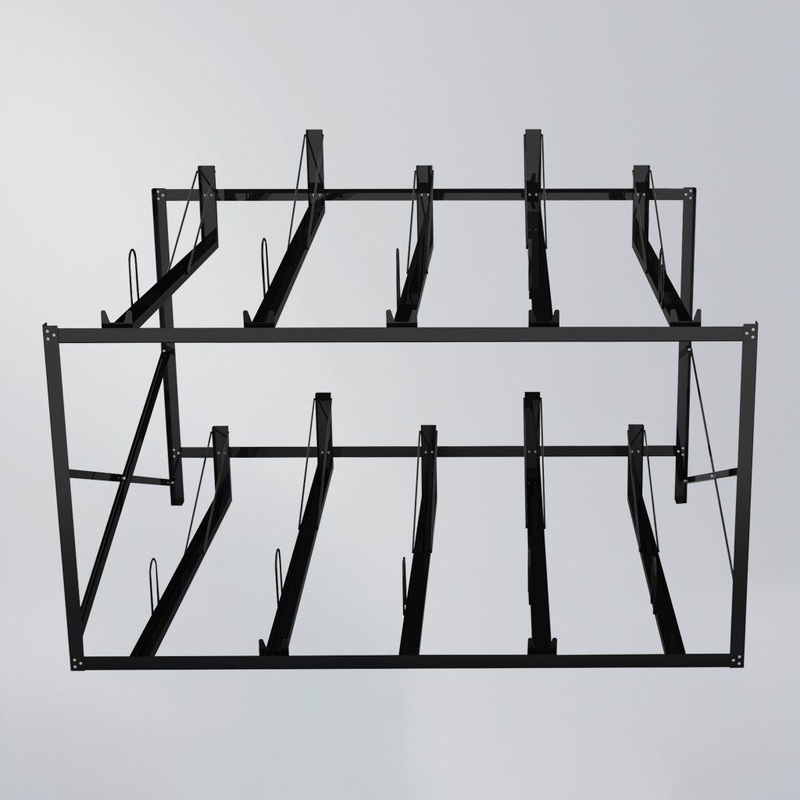 Kavass High Density Design Multiple Double Decker Stretch Indoor Bike Rack