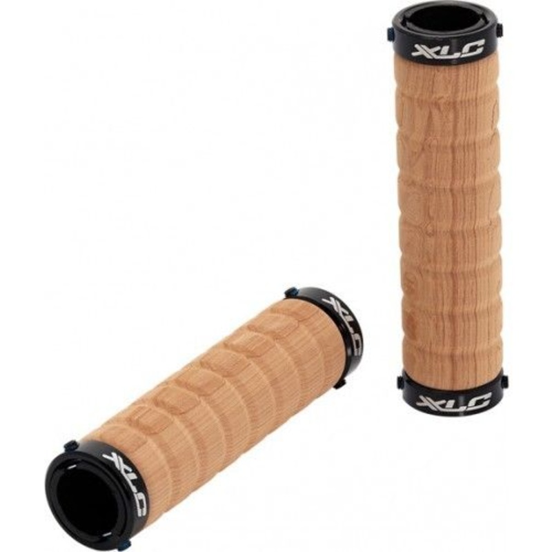RALEIGH XLC WOOD EFFECT LOCK ON MTB BIKE HANDLEBAR GRIPS COMFORTABLE FOAM