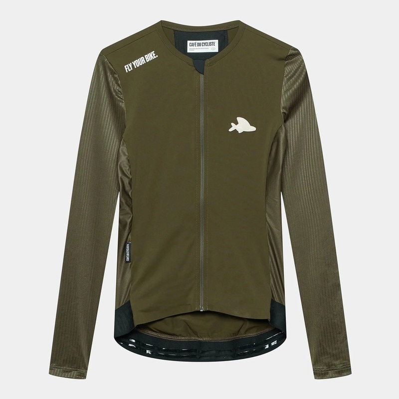 Maglia donna maniche lunghe Cafe du Cycliste Roxane – Verde