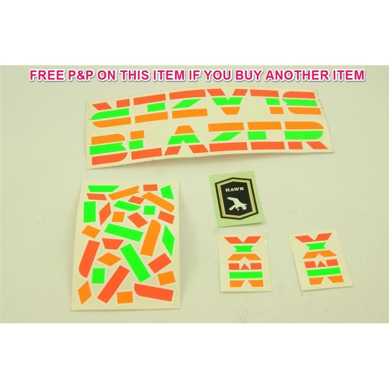 OLD SCHOOL HAWK BLAZER MX TRANSFER-DECAL SET GENUINE 80s MADE NEW OLD STOCK