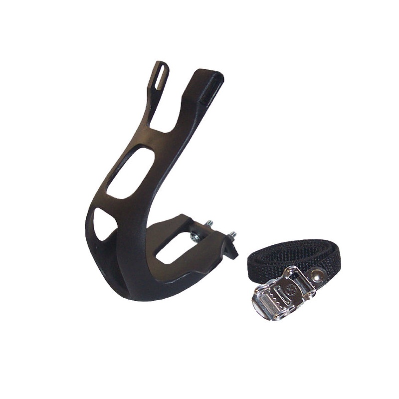 Ontrack – Toe Clips|TOE CLIP WITH STRAPS MTB BLACK PLASTIC