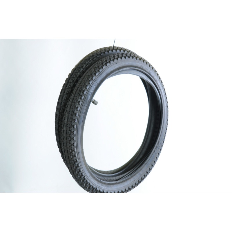PAIR (2) 14 x 1 3-8 37 – 288 CHOPPER ERA BIKE SIZE CYCLE TYRES + TUBES BLACK